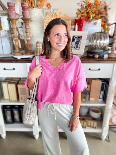 Hot Pink Beasley Top