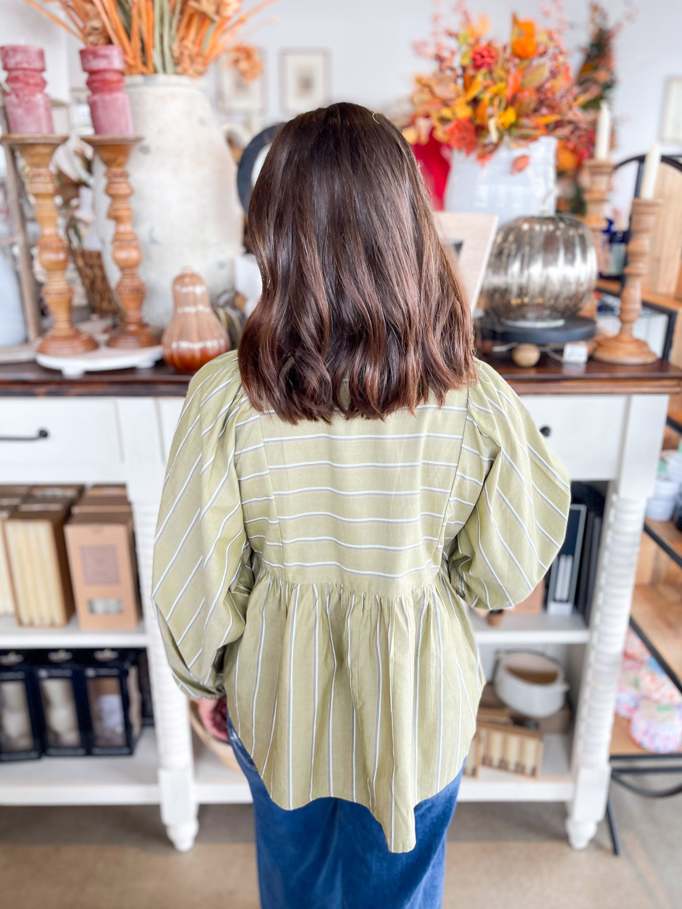 Sage Green Bubble Top