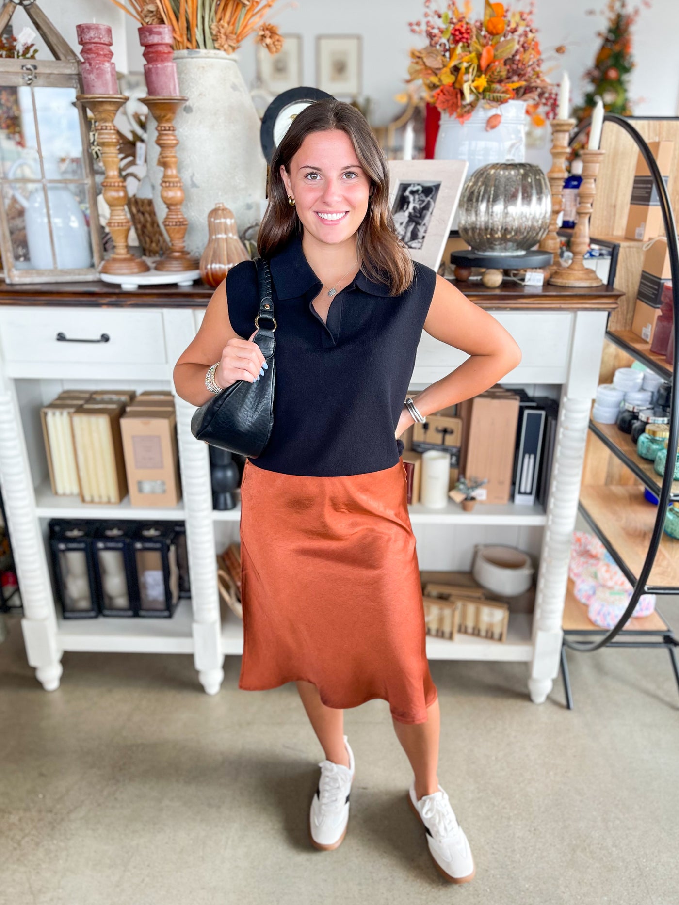 Silk Bronze Salem Skirt