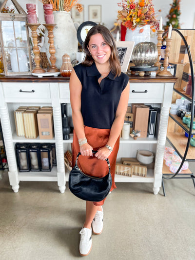 Silk Bronze Salem Skirt