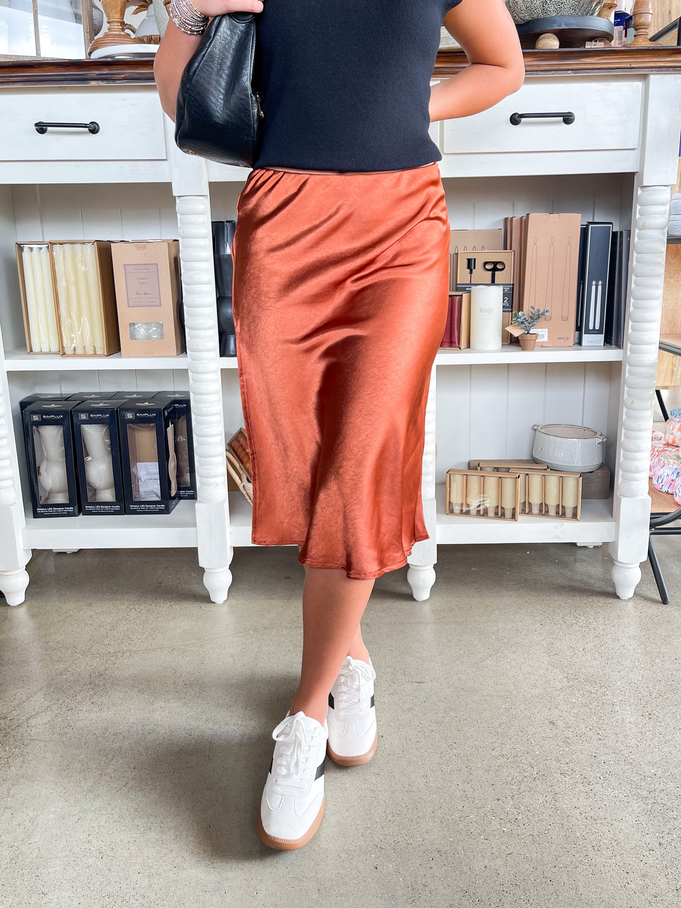 Silk Bronze Salem Skirt