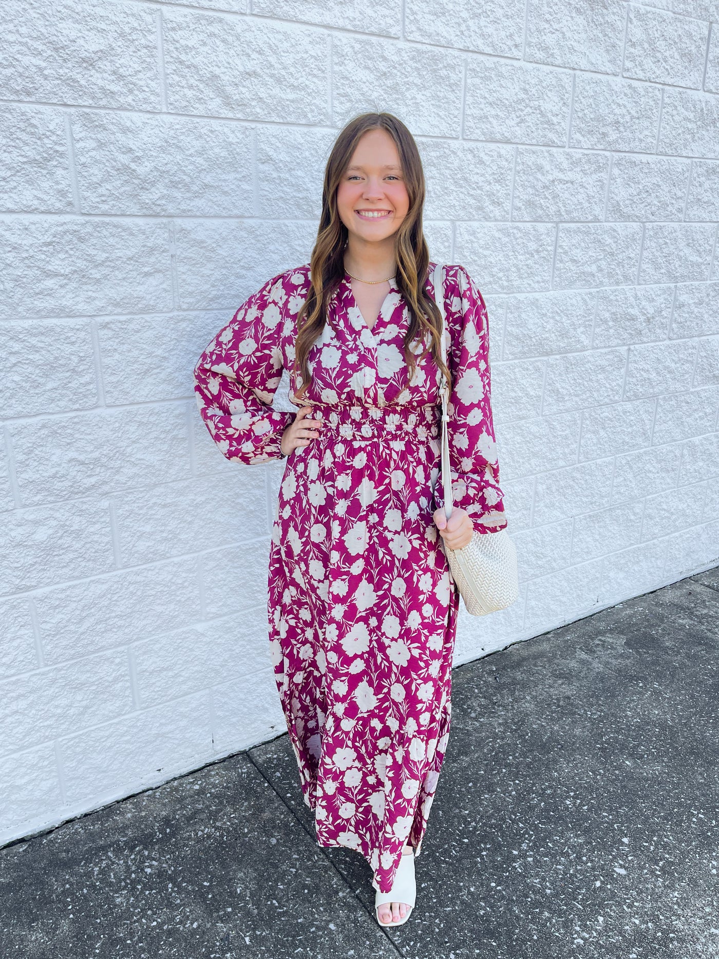 Burgundy Multi Quinn Dress