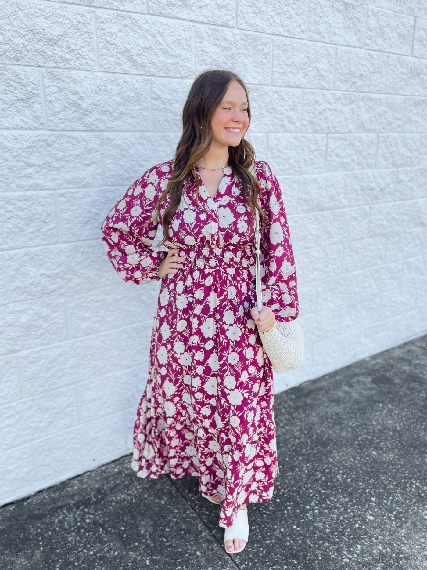 Burgundy Multi Quinn Dress