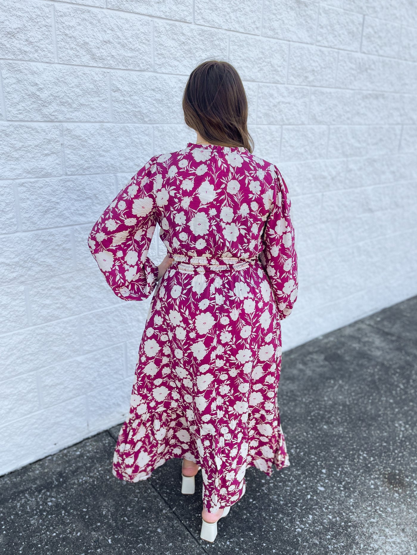 Burgundy Multi Quinn Dress
