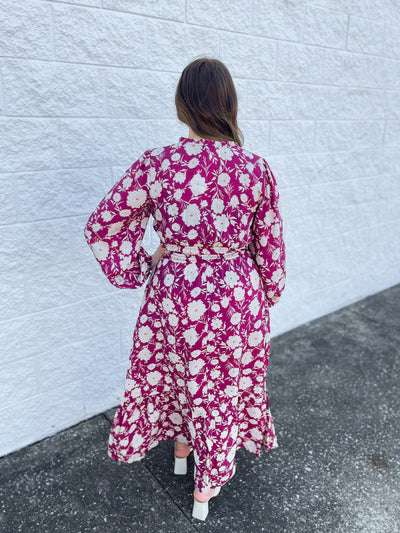 Burgundy Multi Quinn Dress