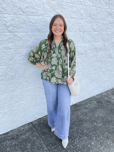 Umgee Green Maddox Top