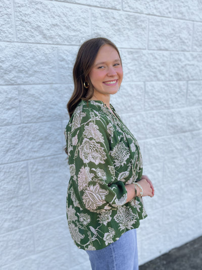 Umgee Green Maddox Top