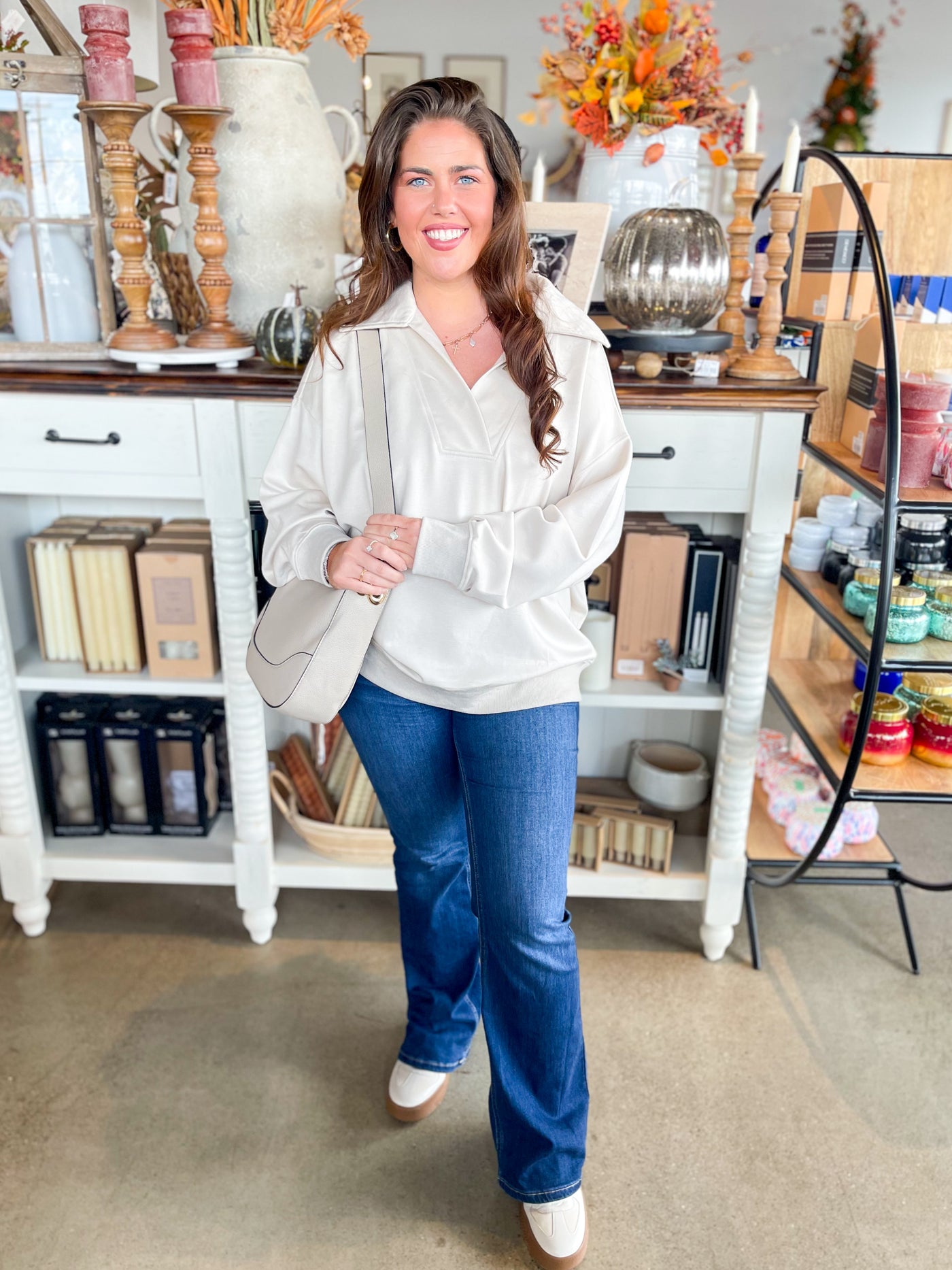 Umgee Ecru Willow Pullover