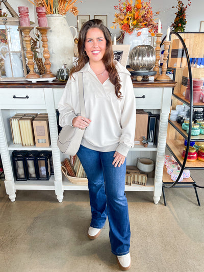 Umgee Ecru Willow Pullover
