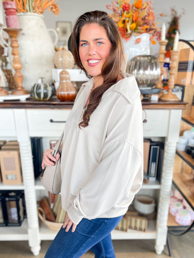 Umgee Ecru Willow Pullover