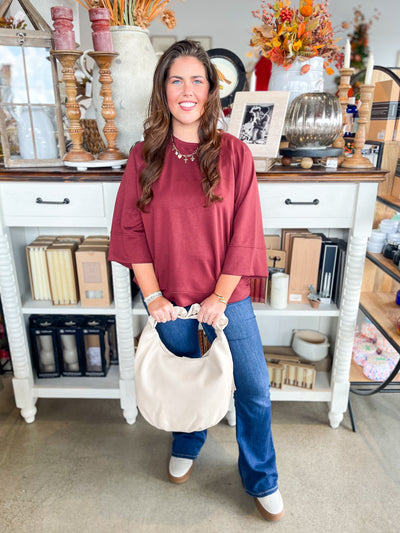 Umgee Mahogany Gemma Sweatshirt