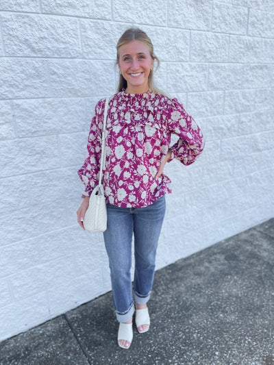 Burgundy Multi Atlas Top