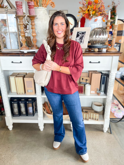 Umgee Mahogany Gemma Sweatshirt