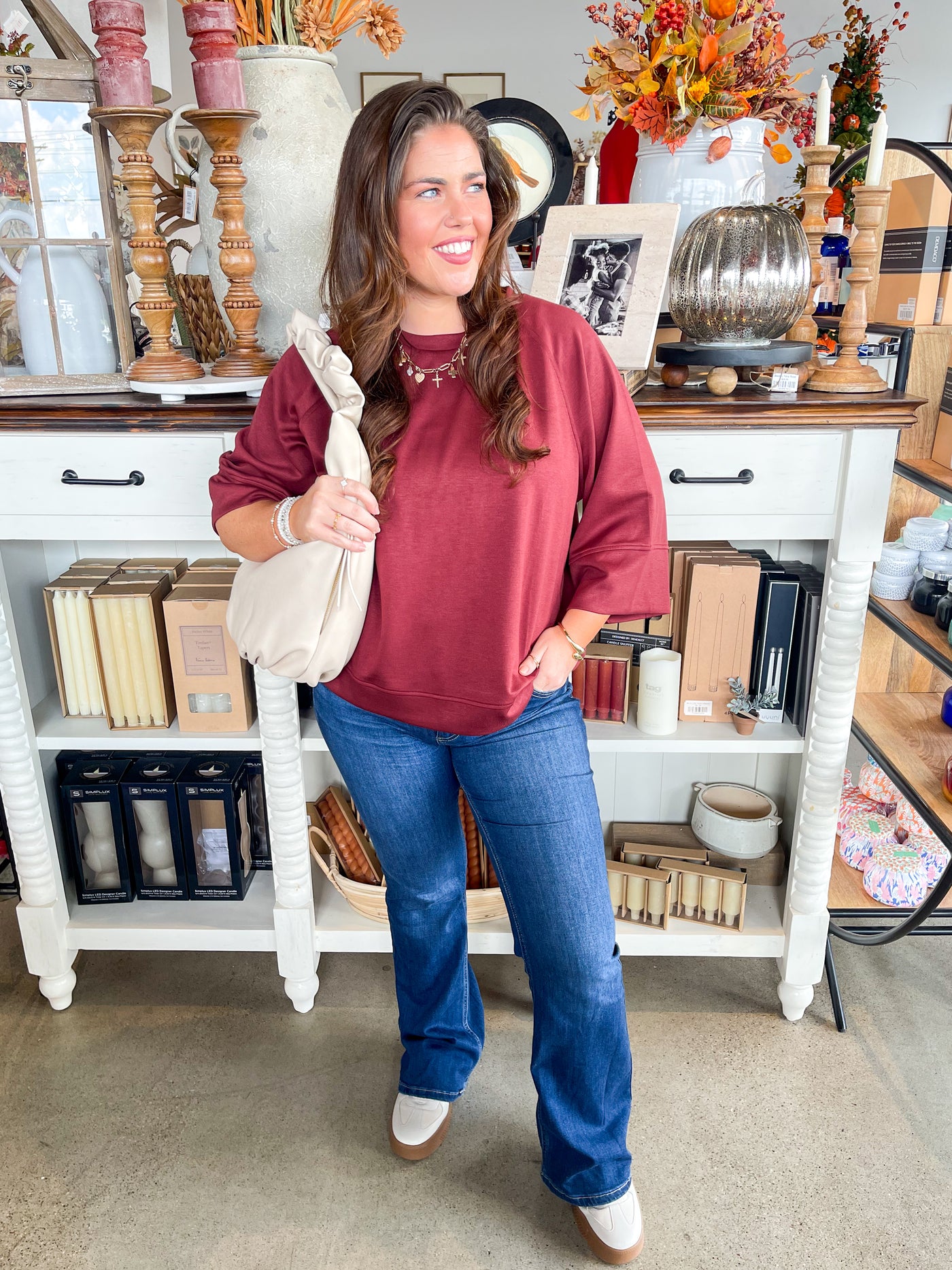 Umgee Mahogany Gemma Sweatshirt