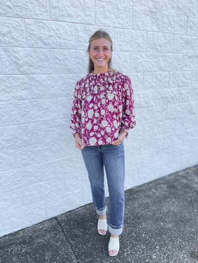 Burgundy Multi Atlas Top