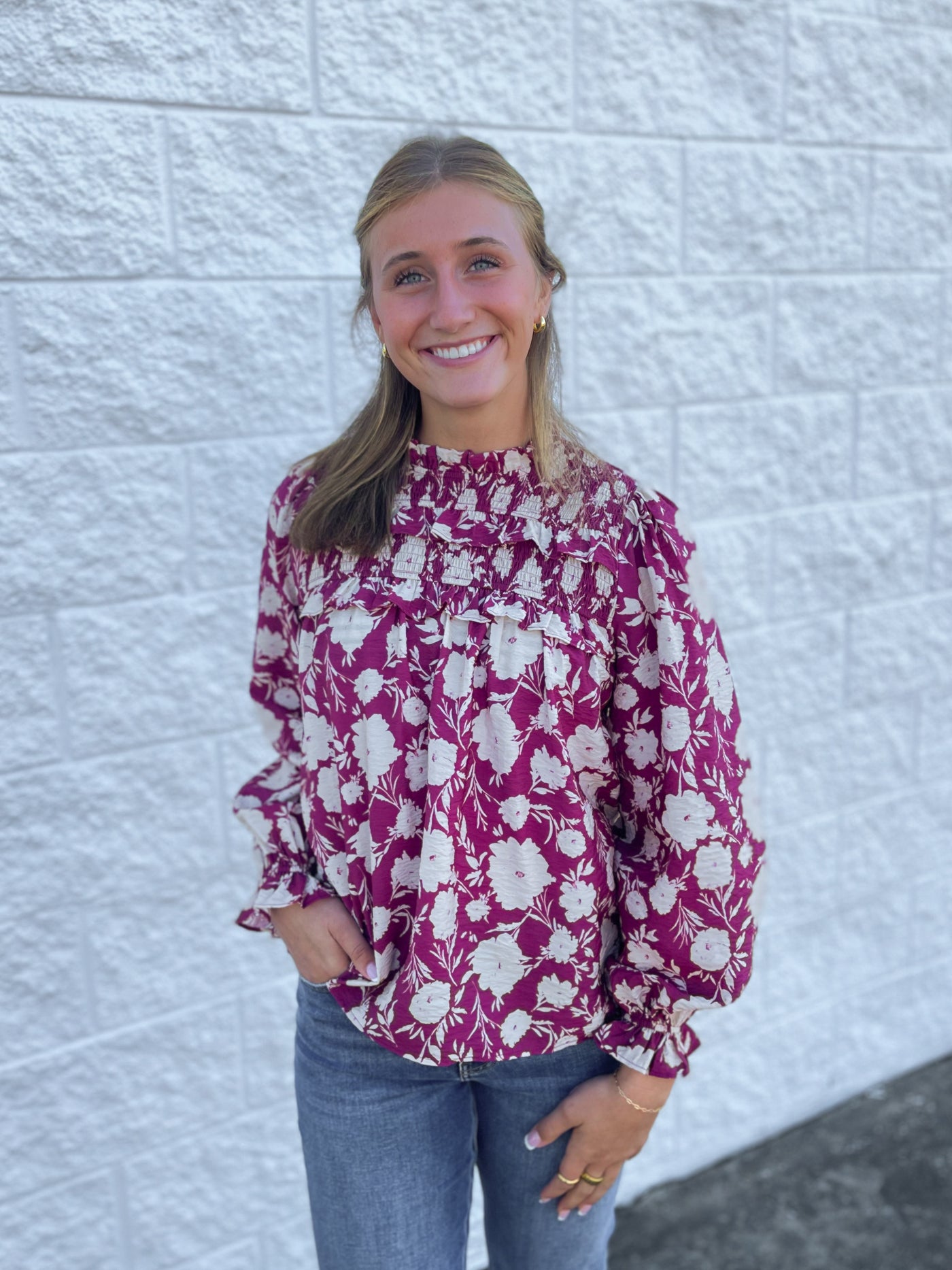 Burgundy Multi Atlas Top