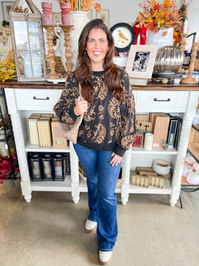 Umgee Brown Clementine Pullover