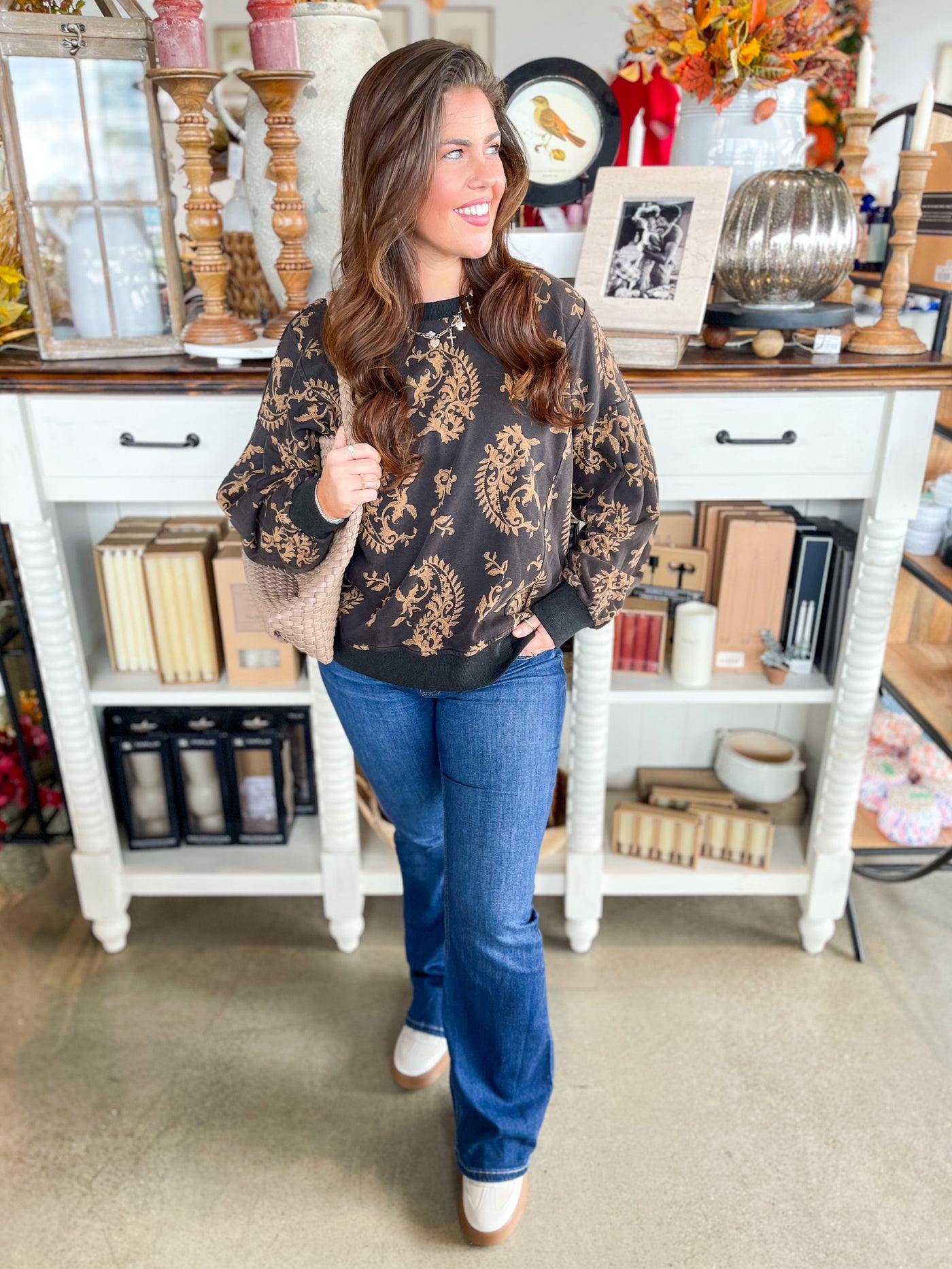 Umgee Brown Clementine Pullover