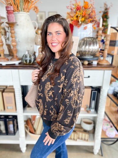 Umgee Brown Clementine Pullover