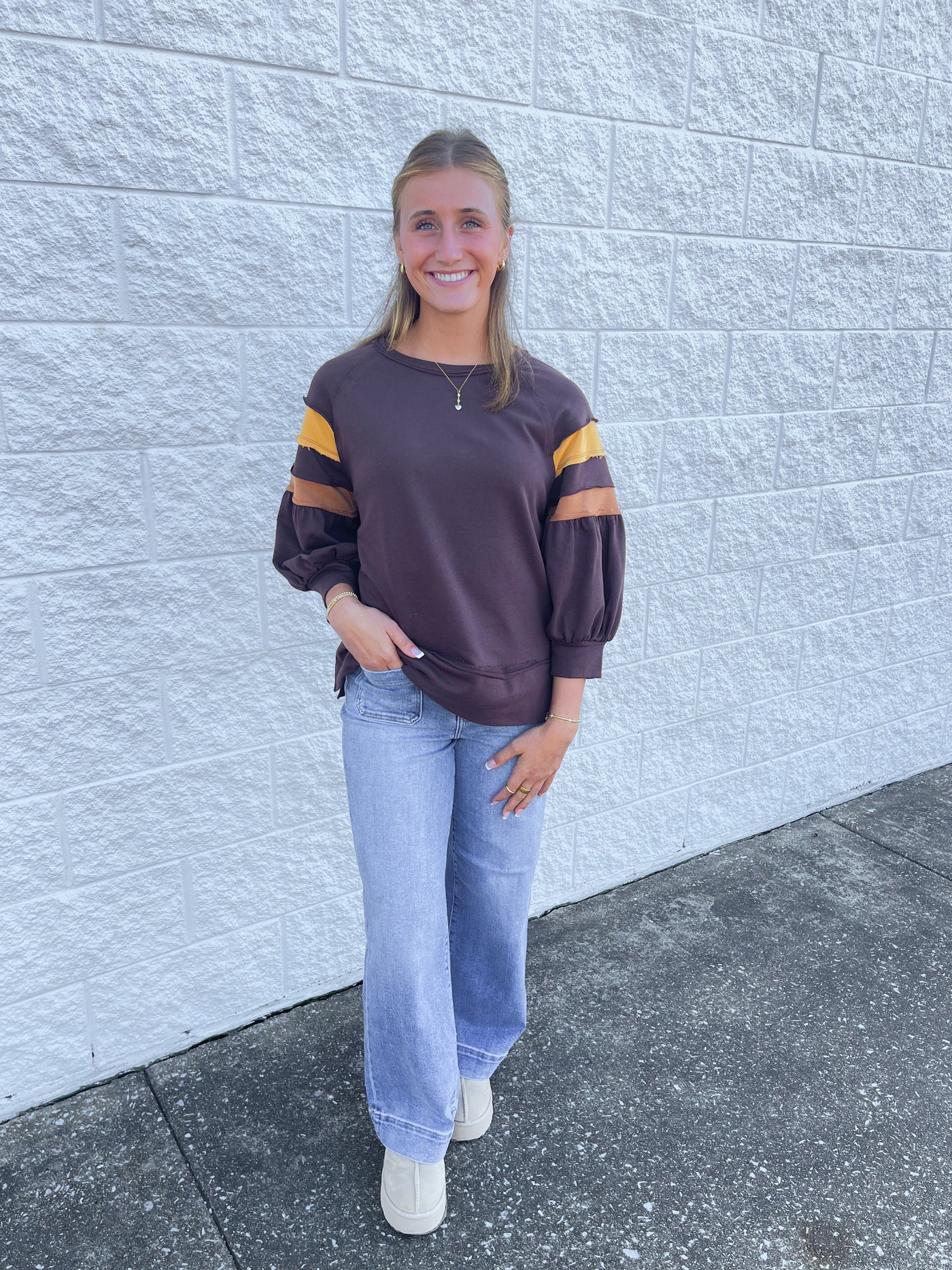 Jodifl Brown Holston Top