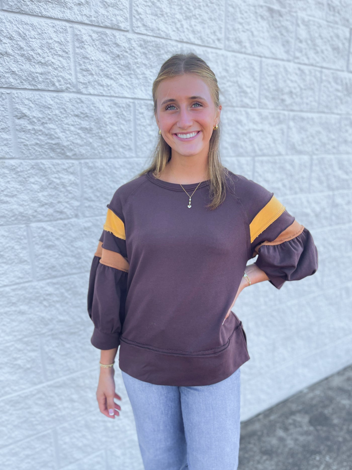 Jodifl Brown Holston Top