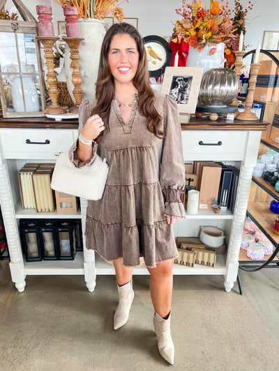 Umgee Chocolate Sloan Dress