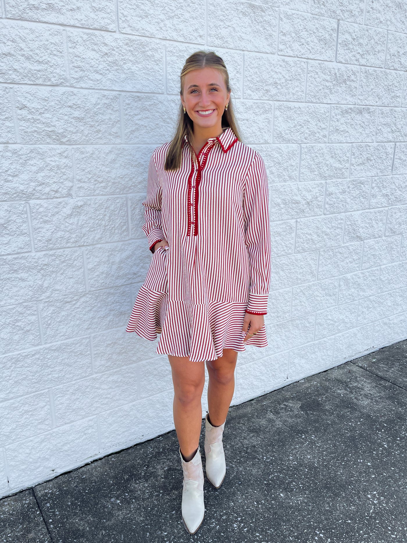Dark Red Lilia Dress