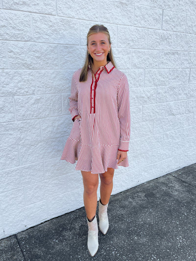 Dark Red Lilia Dress