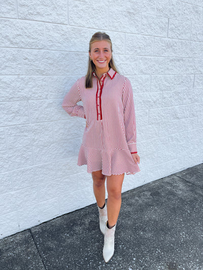 Dark Red Lilia Dress