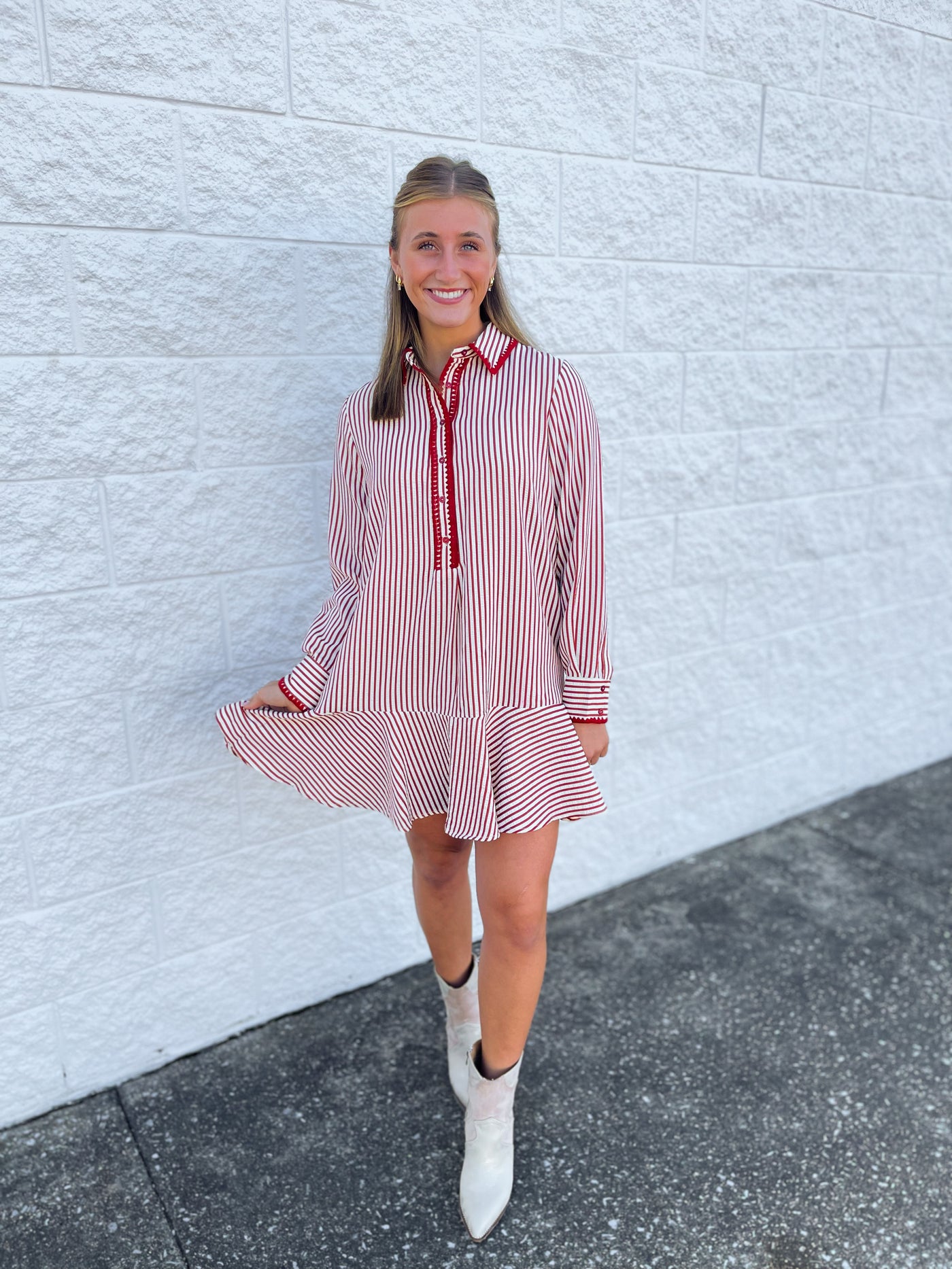 Dark Red Lilia Dress