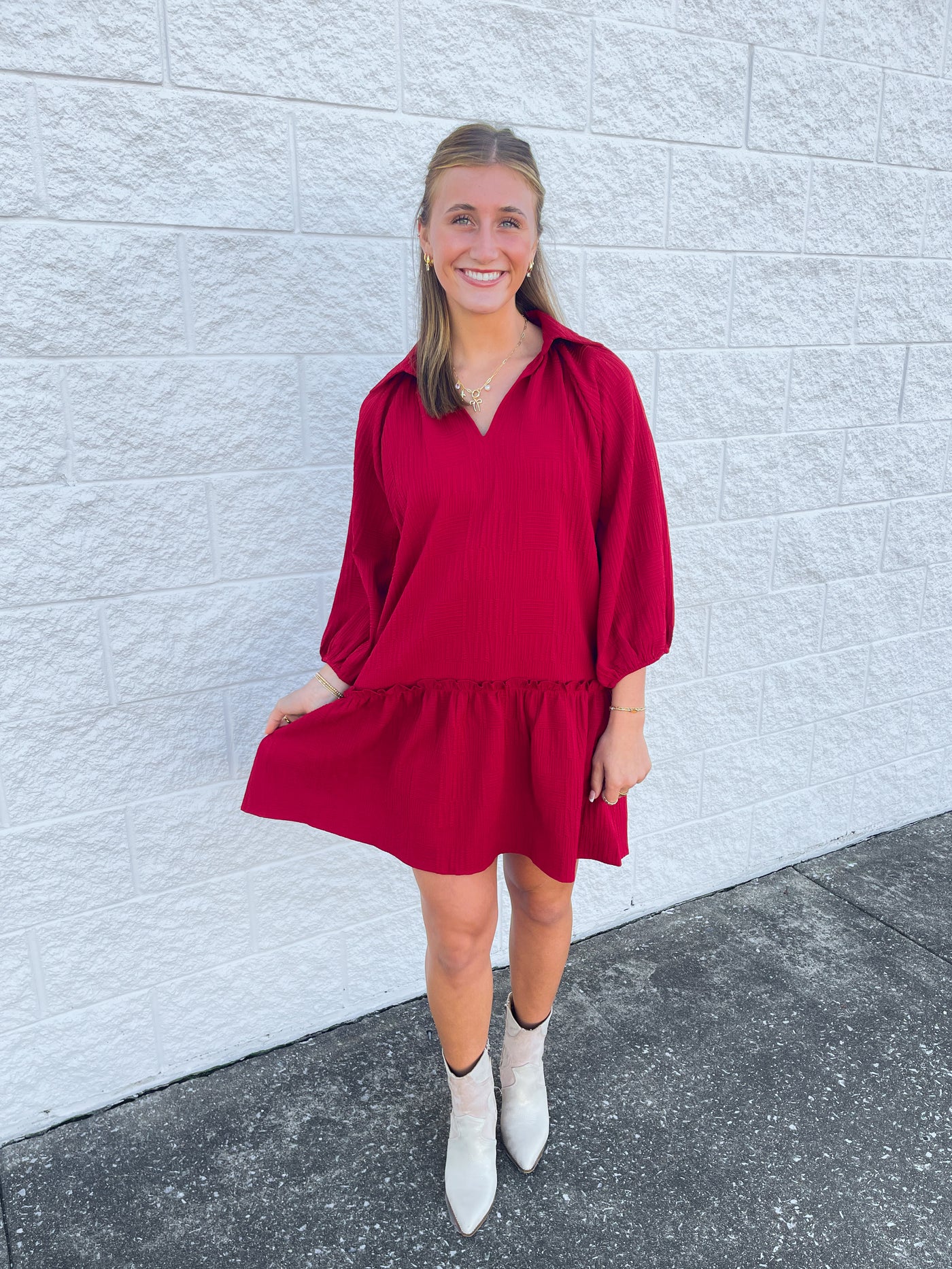 Umgee Crimson Casey Dress