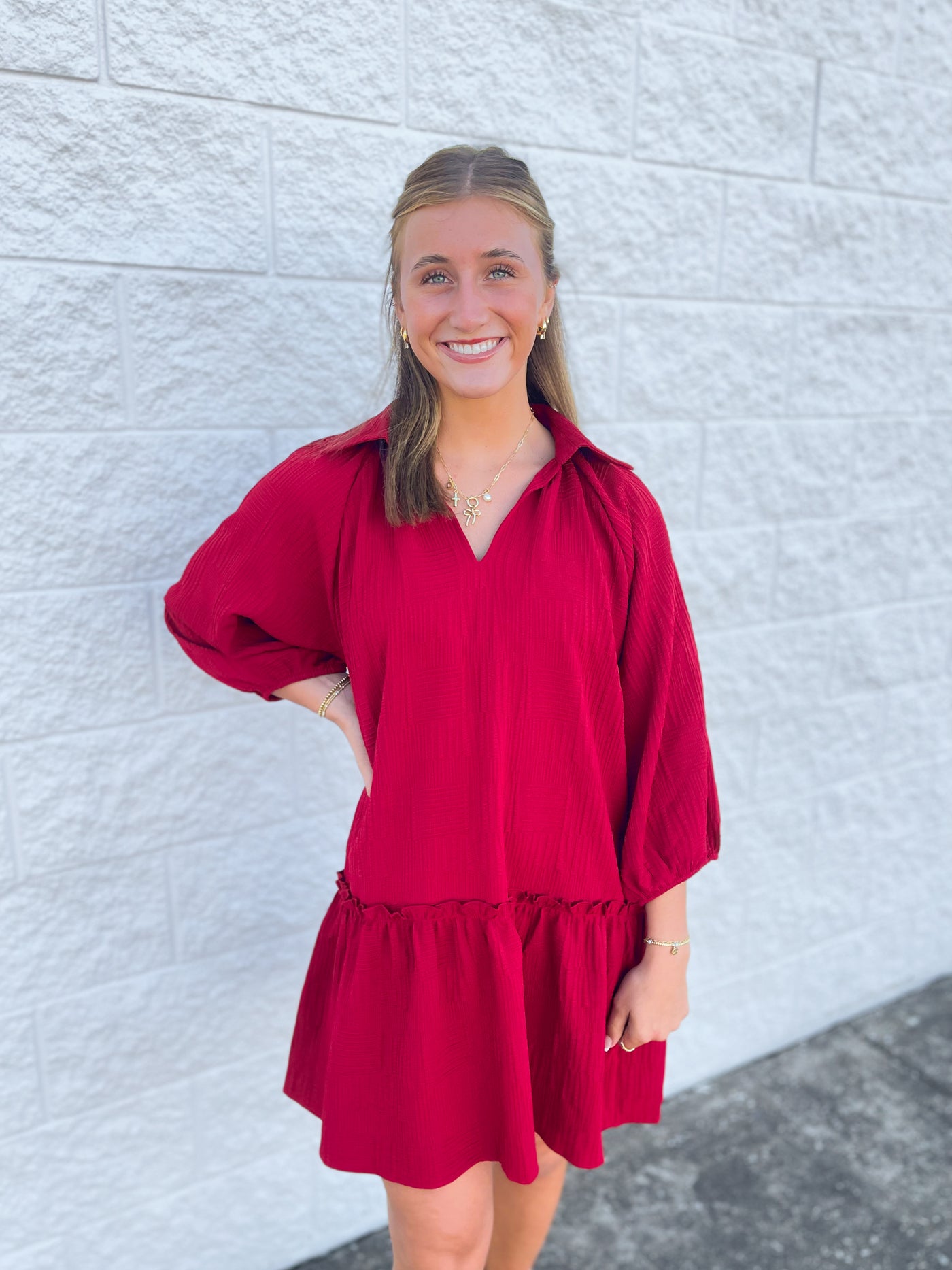 Umgee Crimson Casey Dress