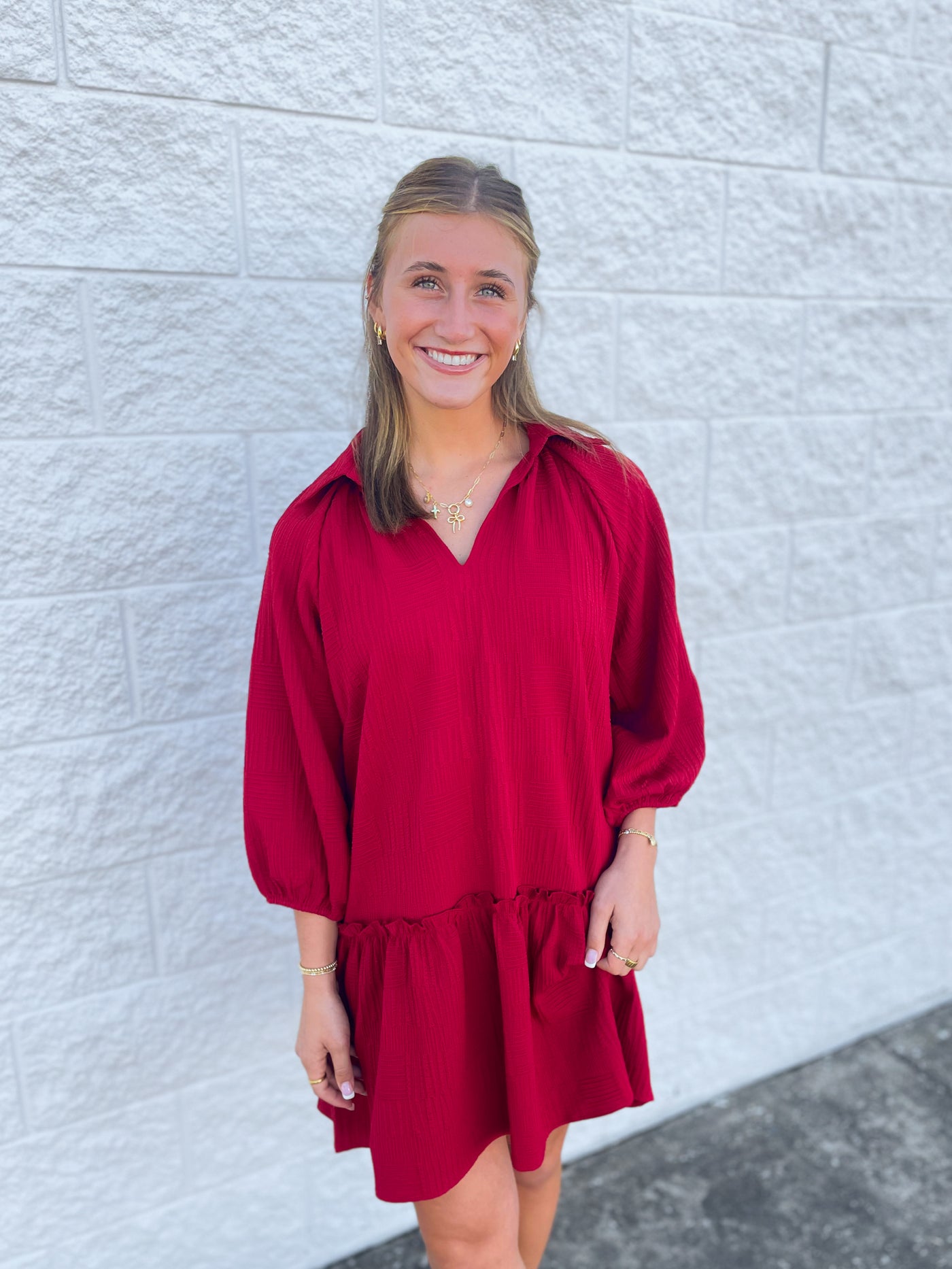 Umgee Crimson Casey Dress