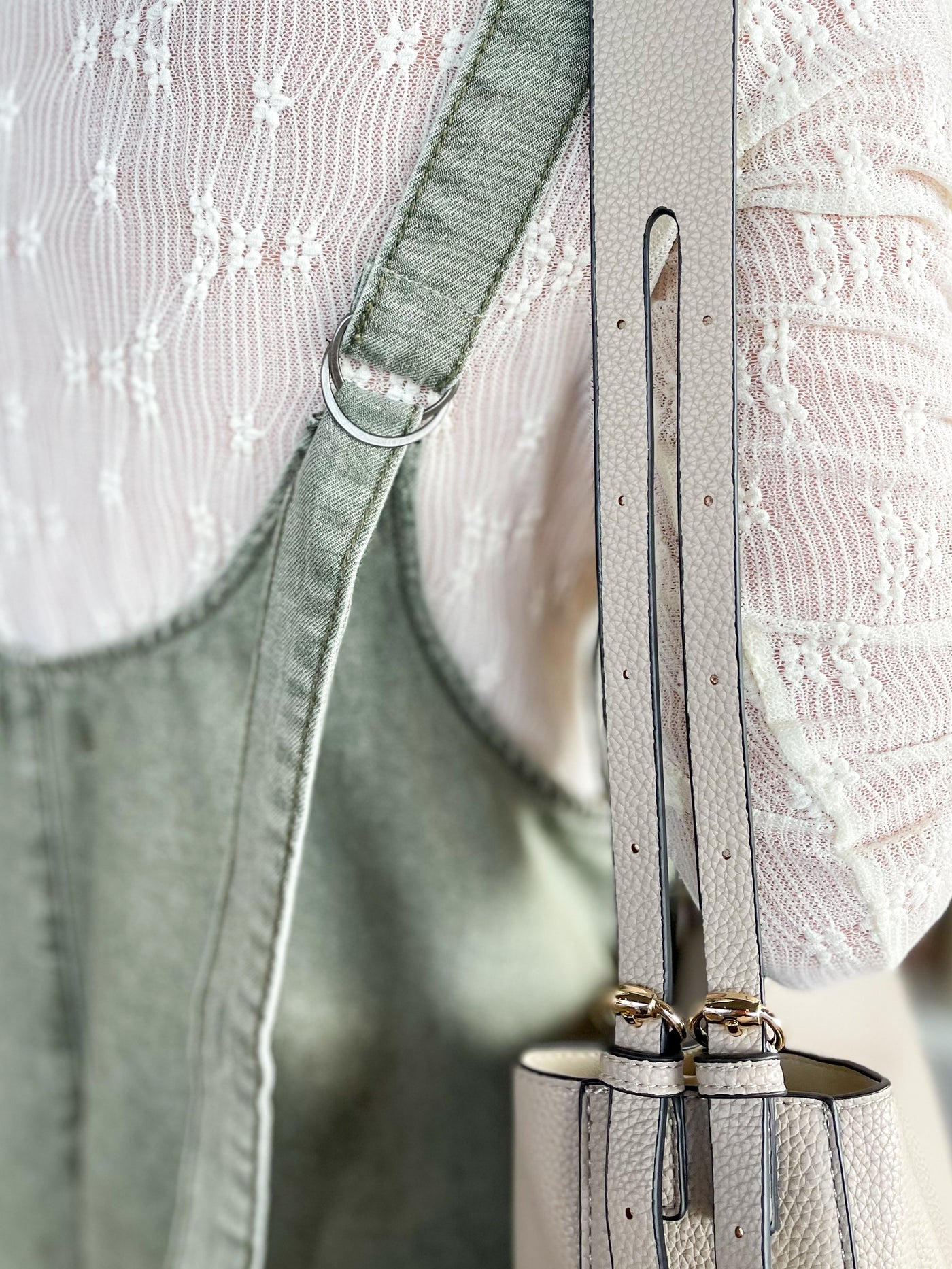 Faded Olive Washed Denim Jumper Pants