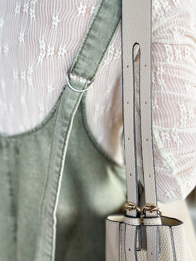 Faded Olive Washed Denim Jumper Pants