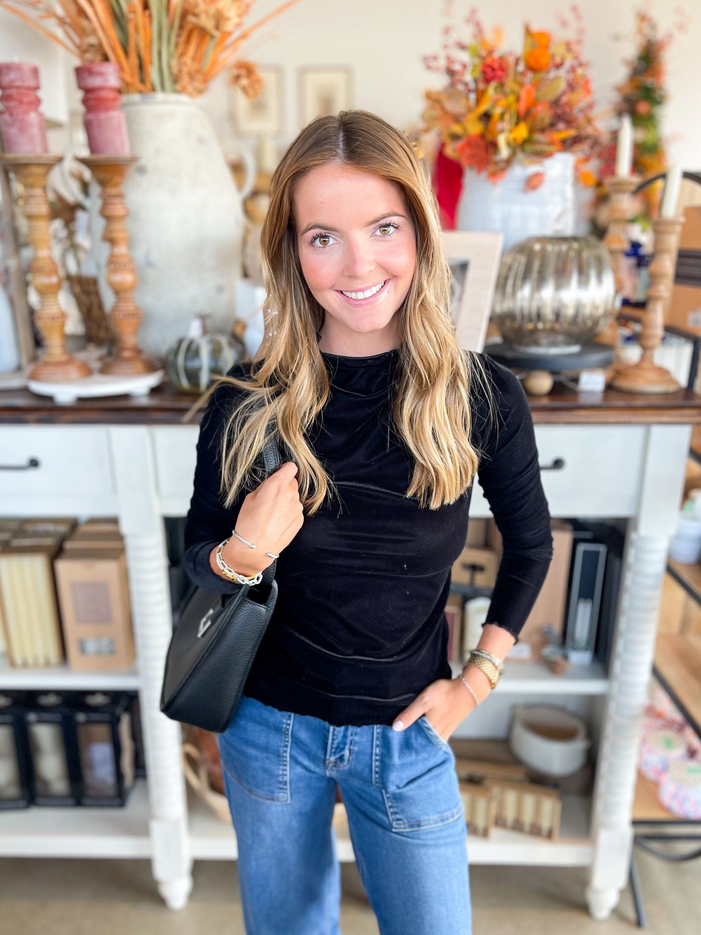 Umgee Black Layer Top