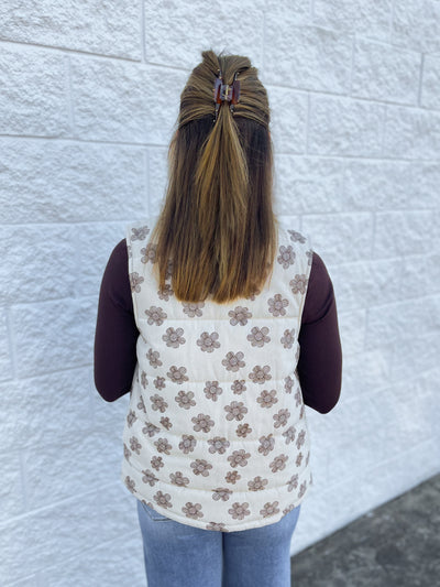 Floral Brushed Vest