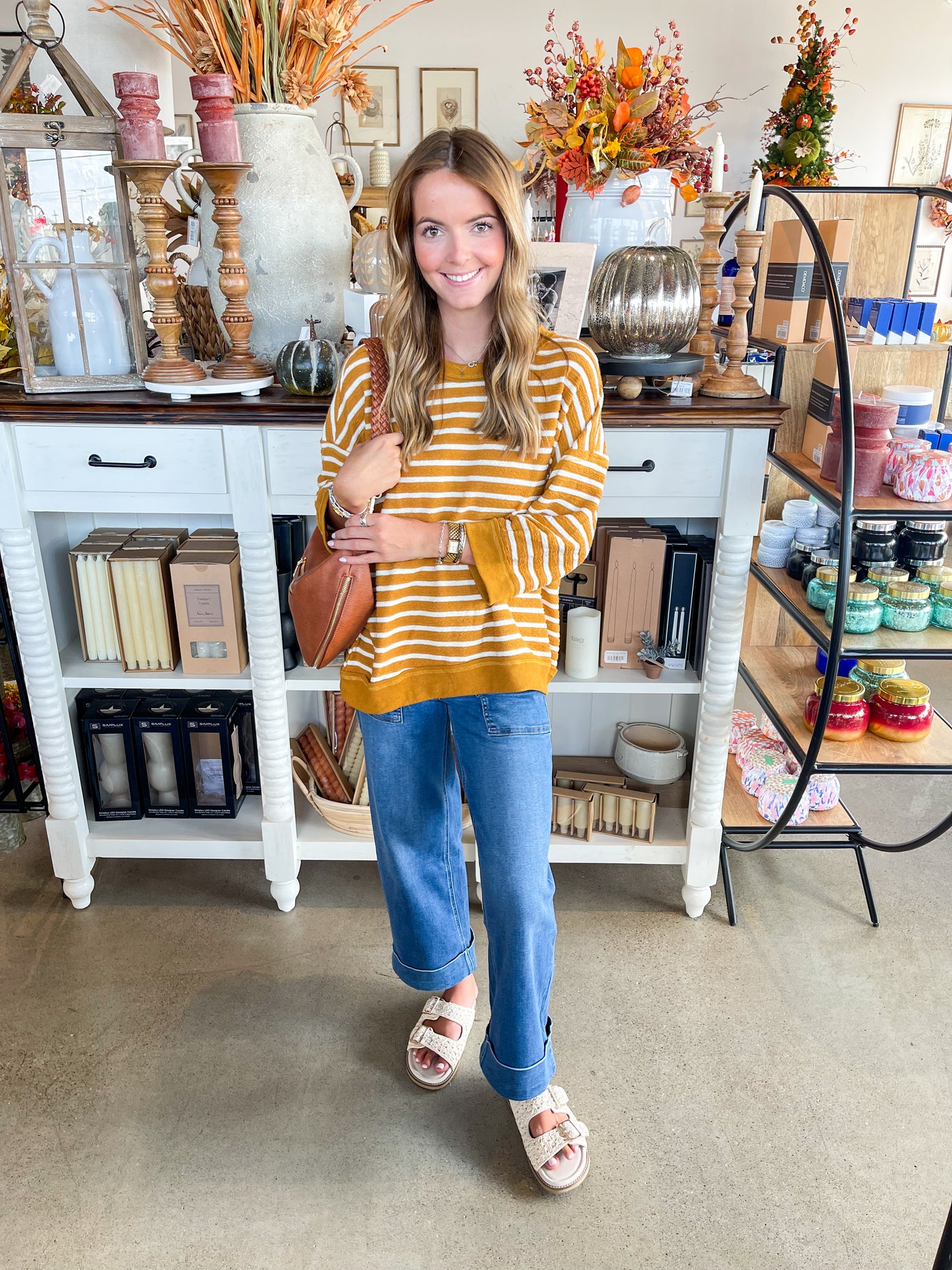 Umgee Mustard Hazel Pullover