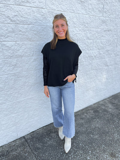 Tye Sweater Vest Black One Size