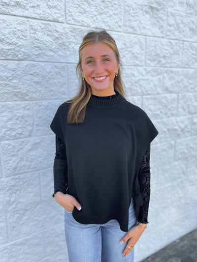 Tye Sweater Vest Black One Size