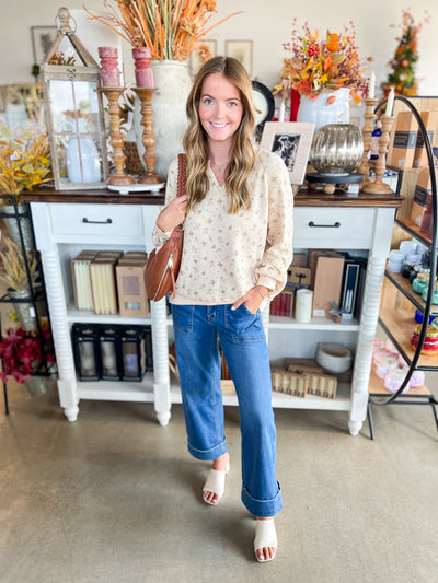 Easel Oatmeal Thermal Terri Top