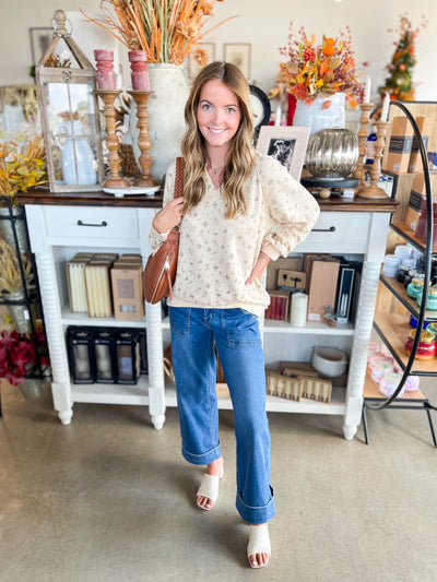 Easel Oatmeal Thermal Terri Top
