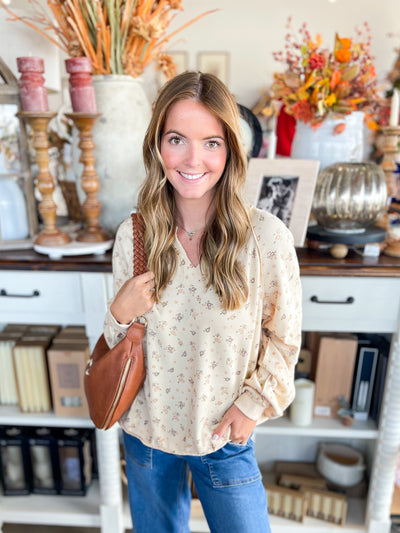 Easel Oatmeal Thermal Terri Top