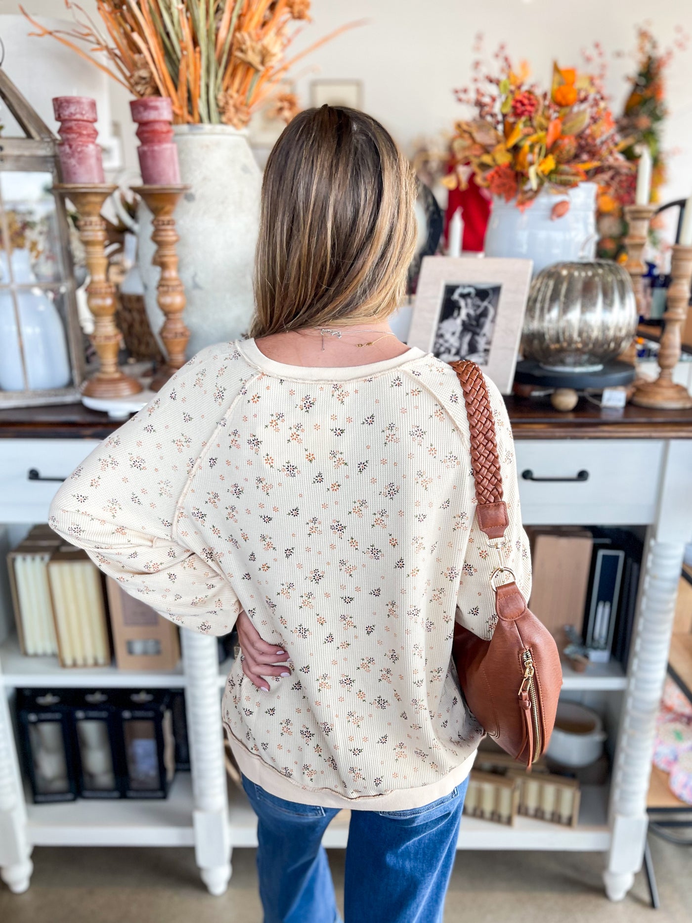 Easel Oatmeal Thermal Terri Top