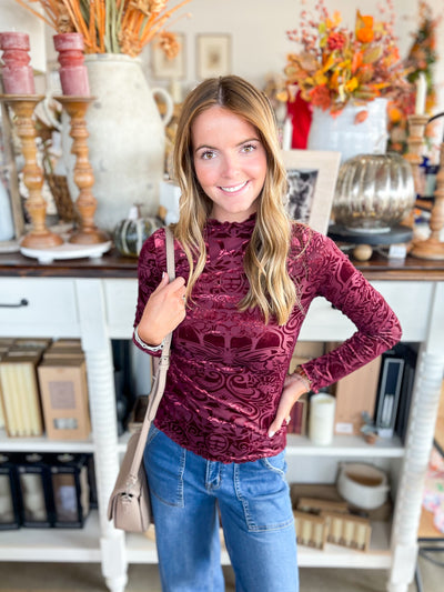 Umgee Wine Layering Zara Top
