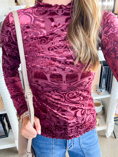 Umgee Wine Layering Zara Top
