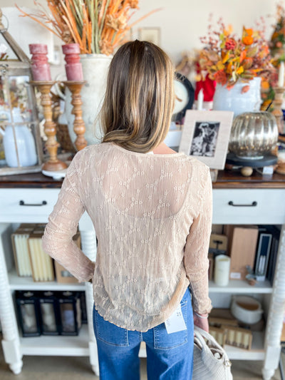 Umgee Tan Lace Bella Top