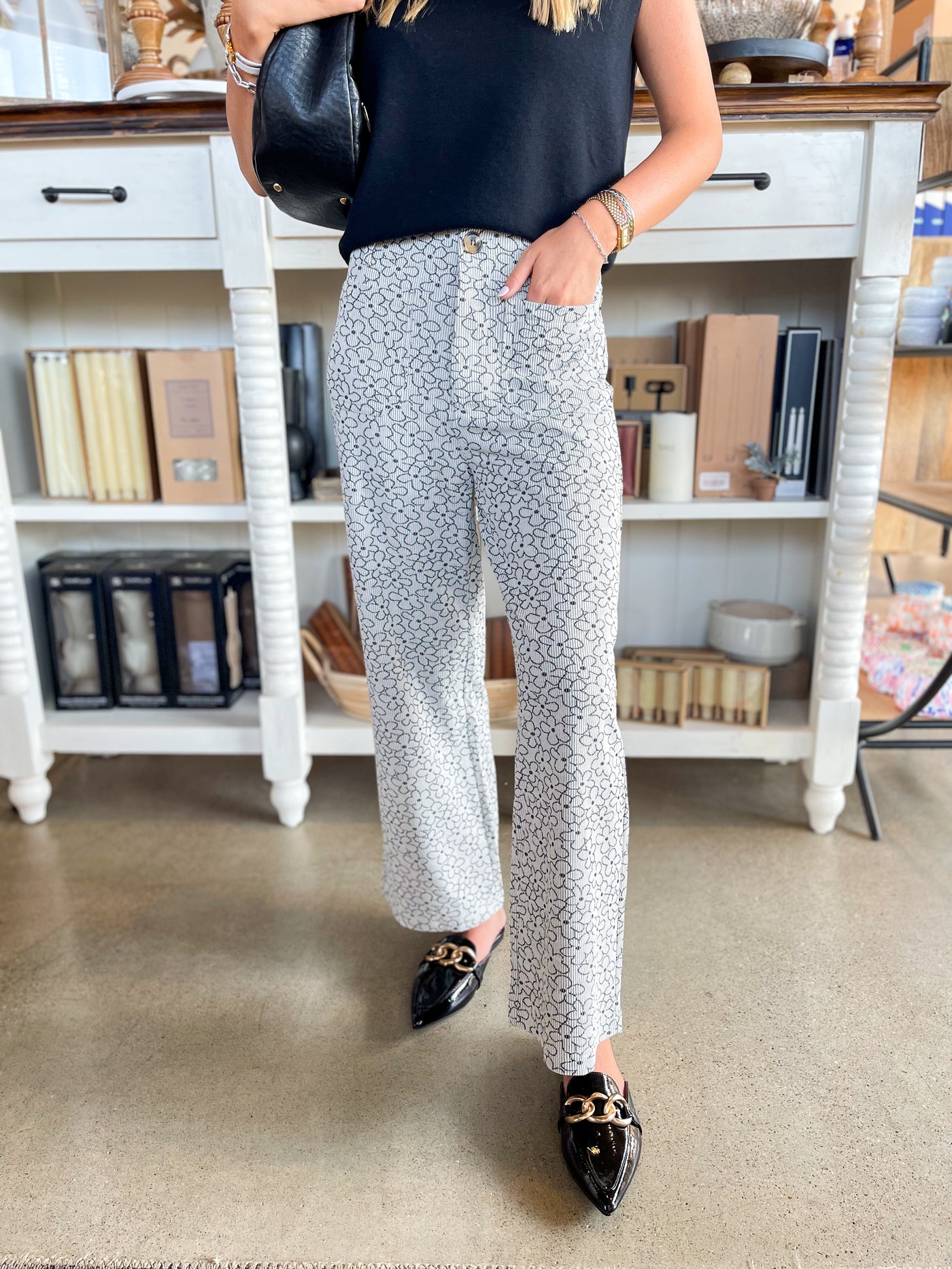Black Collette Wide Leg Pants
