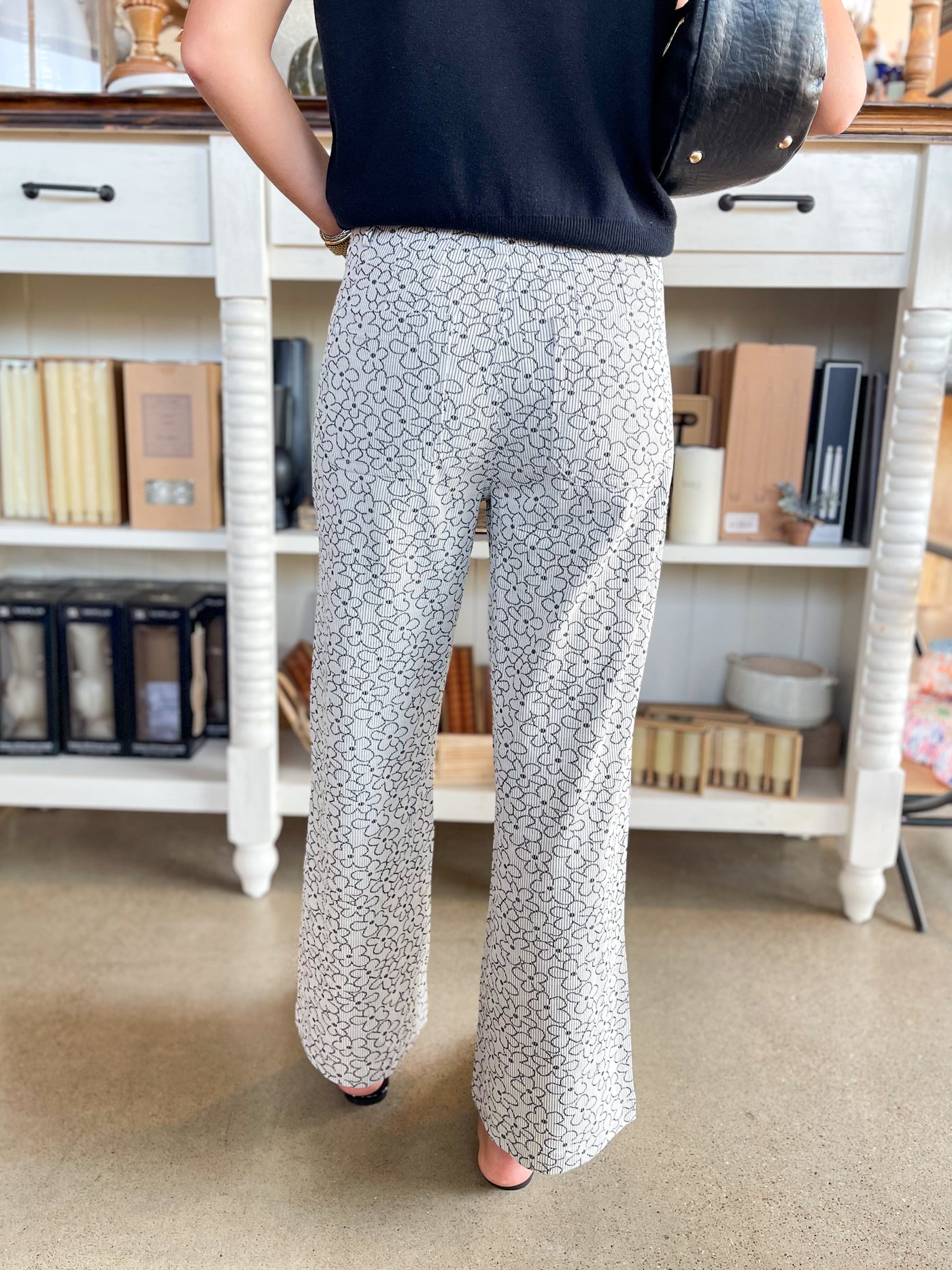 Black Collette Wide Leg Pants