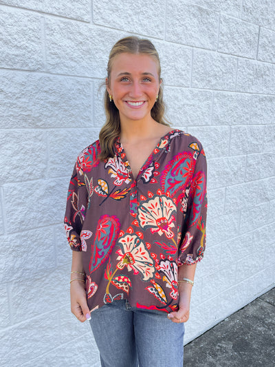 Umgee Brown Briar Top